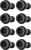 WOTOR Wine Stoppers Vacuum, Wine Saver, Wine Pump Vacuum Stoppers, Wine Preserver, Reusable Bottle Sealer Keeps Wine Fresh (Black, 8 Pieces)