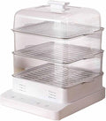 Electric Food Steamer - 3-Tier Design with 90-Minute Timer for Healthy Cooking of Vegetables, Meat, and Fish - Includes 15-Second Steam Burst and Smart Preset Function