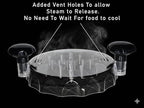 Chicken Breast Shredder Tool Twist, Manual Meat Shredder for Pork, Beef, and Salads, Ergonomic Handles with Built in Non-Slip Solution, Removable Middle Tray Improves Usability