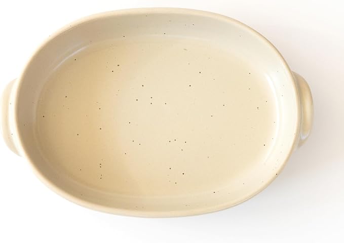 Banko Ware Au Gratin Dish, Large, Diameter Approx. 11.8 inches (30 cm), Heat Resistant, Pottery, Oven Safe, Direct Fire, Microwave, Dishwasher Safe, Beige, Made in Japan