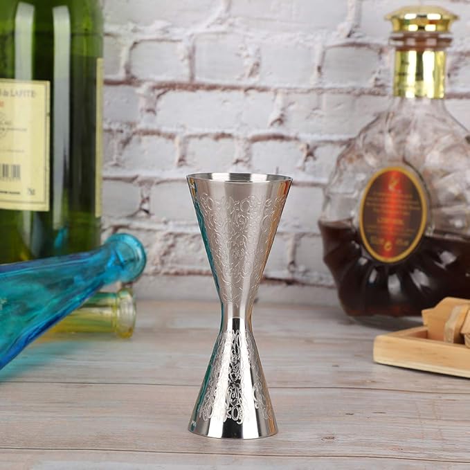45ml/30ml Jigger for Bartending, Stainless Steel Double Cocktail Jigger with Measurements Inside Bar Alcohol Measuring Tools for Bar Home Bartender Party Wine Drink