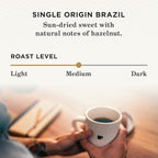 Peet's Coffee, Medium Roast Keurig K-Cup Pods - Single Origin Brazil 32 Count (1 Box of 32 K-Cup Pods)