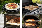 2 Pack Pizza Stone,Rectangle Heavy Duty Cordierite Pizza Pan for Oven and Grill,15 x 12"Baking Stone for Pizza,Bread and BBQ