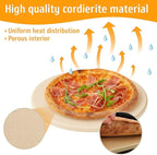 Large Pizza Stone Round 15", Heavy Duty Cooking Stone for Grill, Baking Pizza Stone for bread, Ideal for Grilling Baking Several Sizes of Pizzas