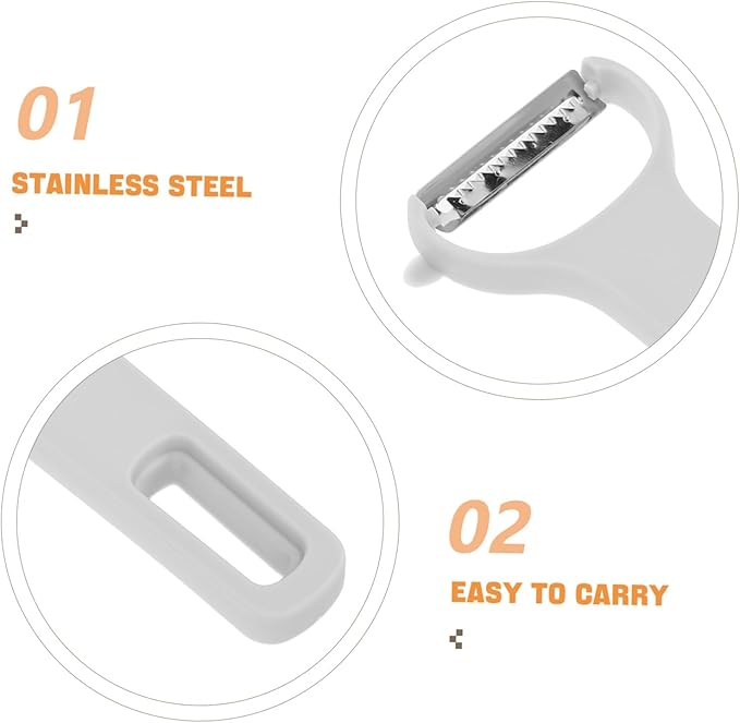 GLEAVI 3Pcs Kitchen Vegetable Peeler Set Ergonomic Plastic Handle Stainless Steel Grater for Effortless Peeling Slicing Shredding of Fruits and Vegetables Cooking Tool