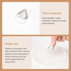 Bilillo 20 Pack Invisible Adhesive Wall Plate Hangers, 2.3 Inch Plastic Plate Holders for Decorative Plates, Photo Frames, and Wall Art Display
