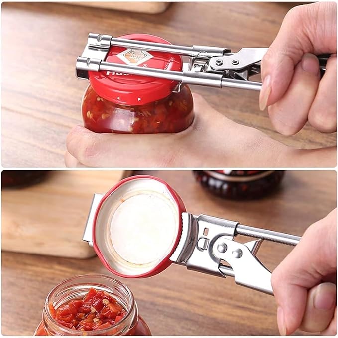 zengxiaoyun® Master Jar & Bottle Opener, Adjustable Multifunctional Stainless Steel Can Opener Jar Lid Gripper, Manual,Kitchen Accessories (3PCS)
