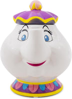 Silver Buffalo Disney Beauty and the Beast Mrs. Potts Teapot 3D Sculpted Ceramic Cookie Snack Candy Jar (Small)