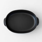 Banko Ware Au Gratin Dish, Large, Diameter Approx. 11.8 inches (30 cm), Heat Resistant, Pottery, Oven Safe, Direct Fire, Microwave and Dishwasher Safe, Black, Made in Japan