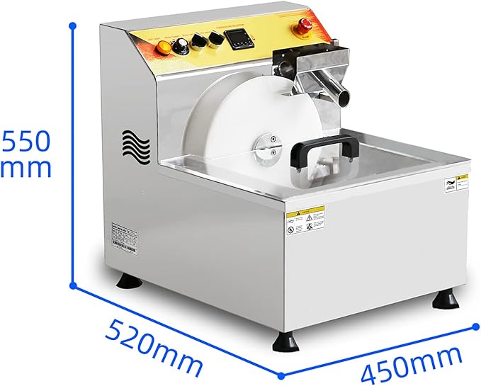 Commercial Chocolate Fountain Machine Chocolate Melting Tempering Machine Commercial Hot Chocolate Heater 1200W 12.4L 110V Vibration 8kg/batch