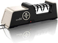 VIDOME Professional Electric Knife Sharpener with 100% Diamond Abrasives, 3-Stage Precision Angle Guides, Champagne Gold, for Kitchen Straight Edge and Ceramic Knives
