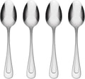 Oneida Silverware Set, Satin Sand Dune Everyday Flatware 4-Piece Teaspoons Set, Service For 4, 18/0 Stainless Steel, Dishwasher Safe, Satin Finish, Home & Kitchen Utensils, Teaspoon (Silver, 4 Piece)