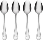 Oneida Silverware Set, Satin Sand Dune Everyday Flatware 4-Piece Teaspoons Set, Service For 4, 18/0 Stainless Steel, Dishwasher Safe, Satin Finish, Home & Kitchen Utensils, Teaspoon (Silver, 4 Piece)