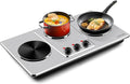 Cusimax Hot Plate,Countertop Triple Burner with 7″Cast Iron Cooktop,Electric Hot Plate for Cooking,11 Level Temperature Setting