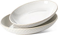LE TAUCI Ceramic Serving Bowls Set of 2, Large Oval Serving Dishes for Entertaining, 11.8 & 13.7 Inch Salad Bowl for Kitchen Counter, Fruit Bowl, Pasta Bowls, Microwave and Dishwasher Safe - White