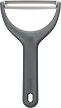Zyliss Wide Peeler – Extra-Wide Stainless Steel Blade for Cabbage, Eggplant & Large Produce – Ergonomic Wheatstraw Handle – Safety Blade Cover – Dishwasher Safe – 5-Year Guarantee
