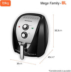 Fritadeira Sem Óleo Air Fryer 8L, Mondial, Preto/Inox, 1900W, 220V - AFN-80-BI