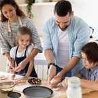 TORASO 11Inch, 9 Inch and 4 Inch Tart Pan with Removable Bottom, 2 Pcs Large Size Quiche Pan and 4 Pcs Small Size Pie Pan, Non-Stick Baking Pan (Set of 6)