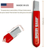 Tool Sharpener, Blade Sharpener, Carbide Sharpener, Knife Sharpening Tool for Kitchen knives Garden Tools Axe Pocket Knives Pruning Shears Hedge Scissors Clippers Pocket Knives (RED)