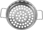 Stainless Steel Large Hole Colander for Shrimp Pasta & Vegetables - Mesh Strainer with Comfortable Grip for Kitchen Use