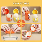 Egg Shell Opener, 2025 New Egg Cracker Tool for Raw Eggs, Stainless Eggs Peeling Tool Kitchen Gadgets, Eggshell Breaker for Hard Boiled Eggs (3pcs)