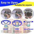 Under Cabinet Jar Openers for Seniors With Arthritis or Weak Hands, One Handed Bottle Openers, Easy to Use Kitchen Can Opener-White