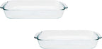 Pyrex 232 2qt Clear Glass Baking Dishes (2-Pack) Perfect for Brownies, Sweet Rolls, Casseroles and so Much More - Made in USA