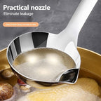 Stainless Steel Scoop Filter Grease Spoon Colander Spoon Soup Oil Separation Cooking Colander Tools Kitchen Gadgets Set
