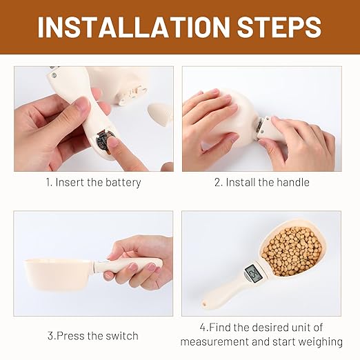 Digital Measuring Spoon Scale,Electronic Food Measuring Scale,Food Weight Scale Grams and Ounces,800g/0.1g High Precision Digital Kitchen Food Scale with LCD Screen,Household Weighing Scoop