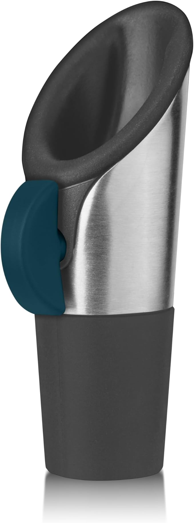 Innovine Wine Pourer and Stopper, Drip-Free Stainless Steel and Silicone Construction, Perfect for White and Red Wines, Home Bar Accessories, Kitchen Essentials, Set of 1, Deep Teal