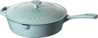 Cuisinart 12-Inch Cast Iron Chicken Fryer with Lid, 4.5 Quart Capacity, Porcelain Enameled Interior, Oven Safe, Induction Compatible, Light Blue