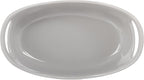 Rachael Ray Ceramics Bubble and Brown Oval Baker Set, 2-Piece, Light Sea Salt Gray -