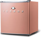 ICEBOX 1.7 Cu. Ft. Compact Refrigerator, ENERGY STAR Certified Small Refrigerator, Single Door Mini Fridge with Freezer, R600a Refrigerant,IBCR17BLS, Blush Red