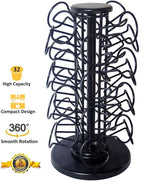 BLACKSMITH FAMILY Capacity of 32 Pods K Cup Holders,K Cup Holder, K Cups Holder,K Cup Carousel, Coffee Pods Holder Storage Organizer Stand,No Assembly Required,Black
