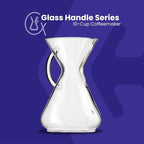 Chemex Pour-Over Glass Coffeemaker - Glass Handle Series - 10-Cup - Exclusive Packaging