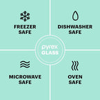 Pyrex Basics 3 QT Glass Baking Dish With Plastic Lid, Casserole Dish, Glass Food Container, Oven, Freezer And Microwave Safe, Clear Container