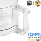 3-Quart Clear Cutter Bowl (112203) and Polycarbonate Lid (106458S), Compatible with Robot Coupe R2 Series Food Processors