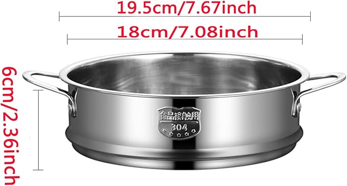 BinaryABC Stainless Steel Dumpling Steamer Basket for Pot,18cm Steamer Insert for Food Veggie Rice Noodle Roll (7.08INCH)