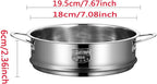 BinaryABC Stainless Steel Dumpling Steamer Basket for Pot,18cm Steamer Insert for Food Veggie Rice Noodle Roll (7.08INCH)
