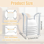 2 Pcs Bowl Rack for Kitchen Cutlery, Retractable Plastic Dish Rack, Removable Plate Holders Drain Rack, Reusable Multifunctional Plate Organizer for Stacking Bowls and Small Plates