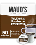 Maud's Dark Roast Coffee Pods, 50ct, Recyclable Single Serve Pods – 100% Arabica Coffee, Compatible with Keurig K Cups Maker