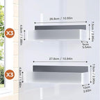 Mystozer Magnetic Spice Rack for Refrigerator, Kitchen Organizer and Storage Shelf, Clear (6 Pack)…
