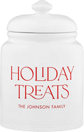 Let's Make Memories Personalized Cookie Jar - For Bakers - Kitchenware - Ceramic - Airtight Lid - Holiday Treats - Christmas Cookie Storage
