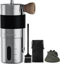 Manual Coffee Grinder,Ceramic Burr,20g Capacity,Adjustable Grind Setting,Portable Size for Camping,304 Stainless Steel