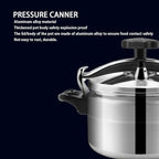Asixxsix Asixxsix Aluminum Pressure Cooker, Explosion Proof Large Capacity Pressure Canner, Stovetop Cooker with Compound Bottom Easy Open Close for Gas Electric Flat Top Stoves (9L) (7L)
