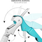 HYZ 2-Pack Wine Opener Waiter Corkscrew, Professional Wine Key for Servers, Bartender with Foil Cutter, Manual Wine Bottle Opener Double Hinged (Blue)