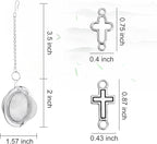 2Pcs Baptism Stainless Steel Mesh Tea Infuser, 2.1inch Tea Ball with Jesus Cross Pendant Christian Gifts,Tea Strainer Tea Diffuser Tea Steeper for Filtering Tea,Tea Infusers for Loose Tea (Cross, 2PC)