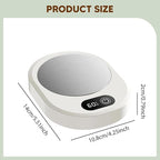 Amagogo Electric Beverage Warmer Plate Portable,Smart Coffee Heater with 4 Temperature Settings for Office Home, White