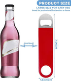 KTOJOY 3 Pack Bottle Openers,Beer Bottle Openers, Speed Openers, Stainless Steel Flat Bottle Opener with Exquisite Packaging, for Kitchen, Bar or Restaurant 7 inches Red, Black, Blue