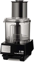 Waring Commercial WFP11S 2.5 Quart Food Processor, 3/4 HP Motor, Extra Large Feed Tube, Patented LiquiLock Seal Bowl System, Includes Grating, Shredding, Slicing, Whipping Disc and a Standard S blade for Chopping, Pureeing, and Emulsyfying, 120V, 5-15 ...